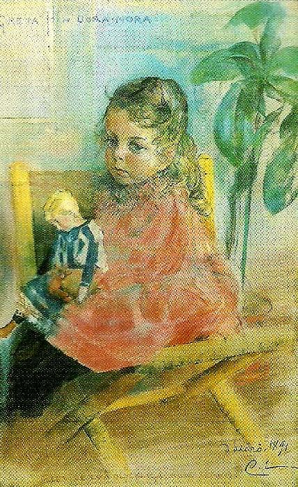 Carl Larsson greta och dora-nora eller de tva olyckliga modellera oil painting picture